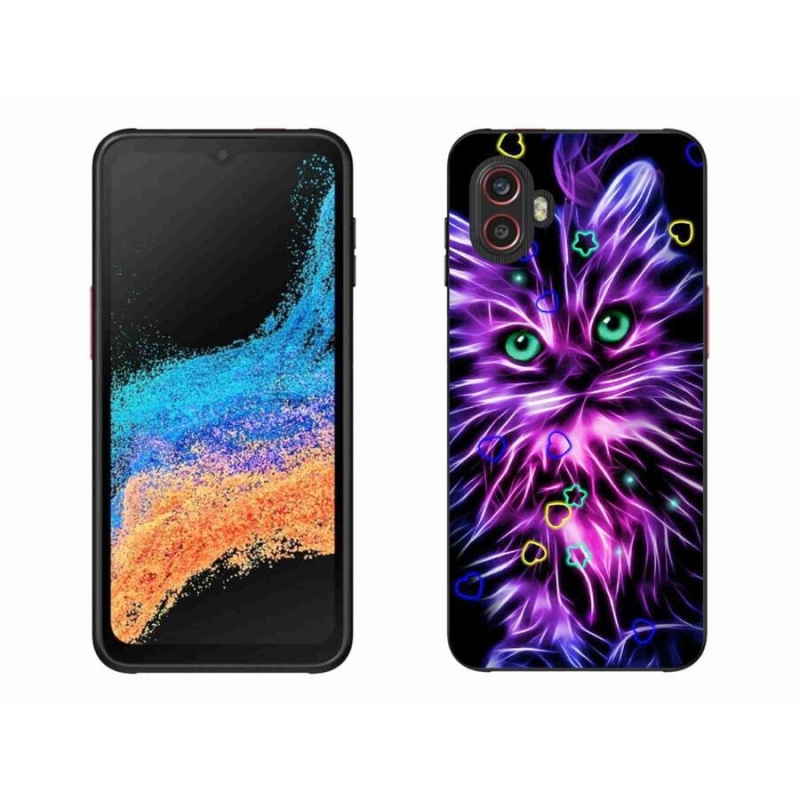 Gelový kryt mmCase na mobil Samsung Galaxy Xcover 6 Pro - abstraktní kočka