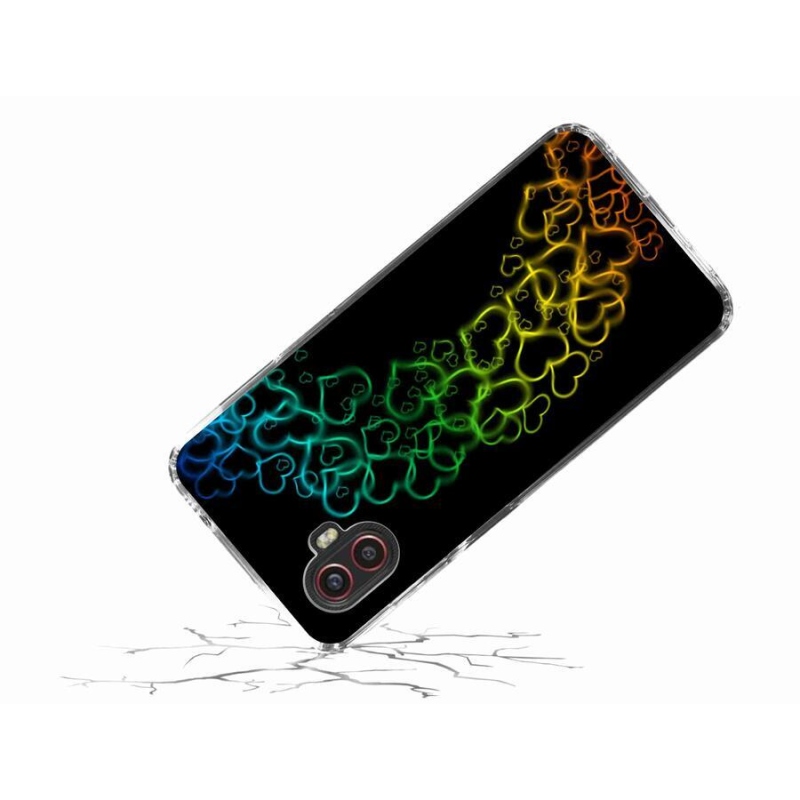 Gelový kryt mmCase na mobil Samsung Galaxy Xcover 6 Pro - barevná srdíčka