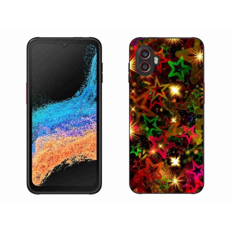 Gelový kryt mmCase na mobil Samsung Galaxy Xcover 6 Pro - barevné hvězdičky