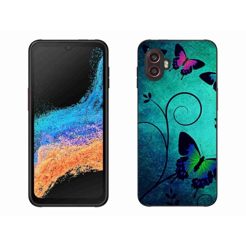 Gelový kryt mmCase na mobil Samsung Galaxy Xcover 6 Pro - barevní motýli