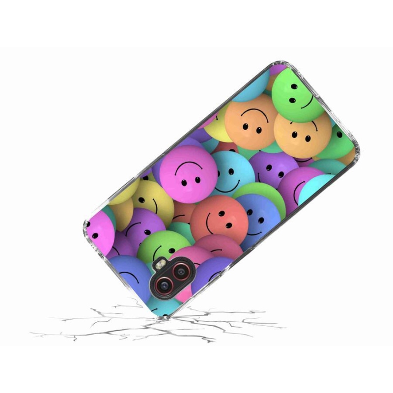 Gelový kryt mmCase na mobil Samsung Galaxy Xcover 6 Pro - barevní smajlíci