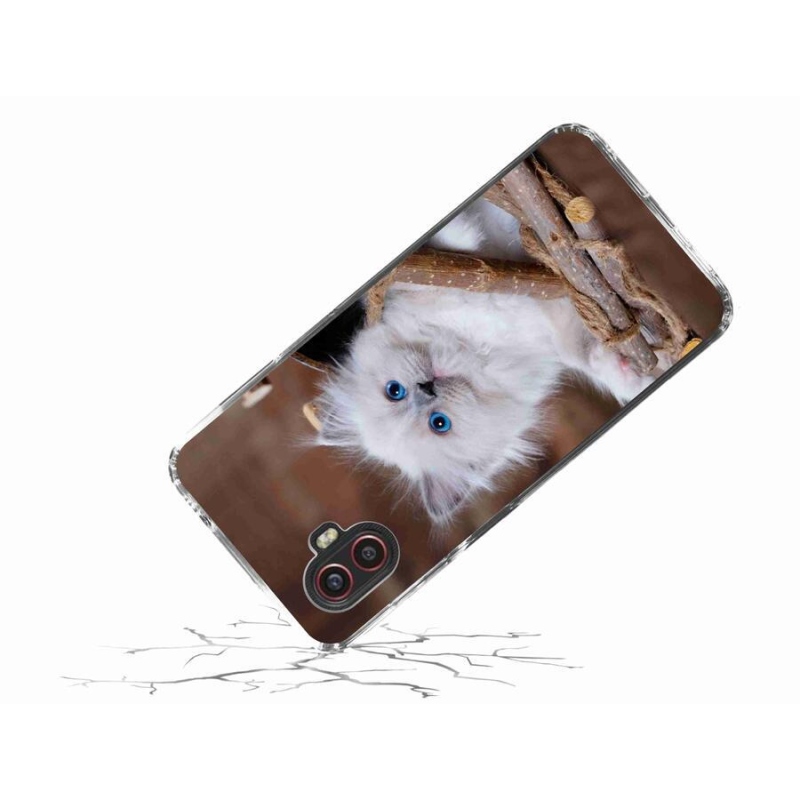 Gelový kryt mmCase na mobil Samsung Galaxy Xcover 6 Pro - bílé kotě