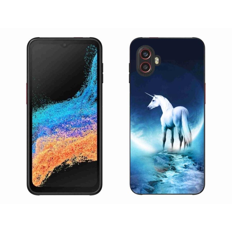 Gelový kryt mmCase na mobil Samsung Galaxy Xcover 6 Pro - bílý jednorožec