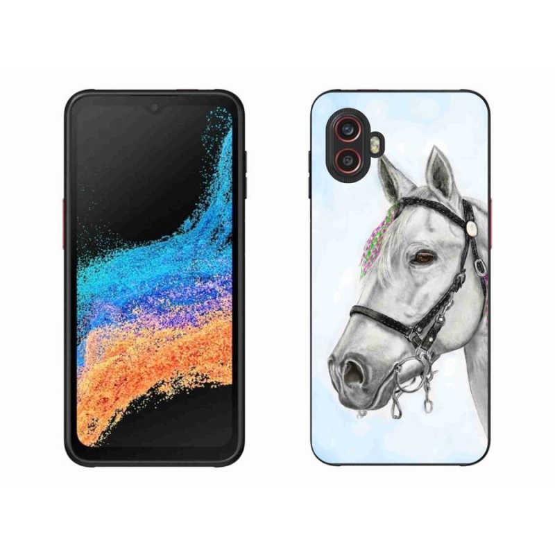 Gelový kryt mmCase na mobil Samsung Galaxy Xcover 6 Pro - bílý kůň 1