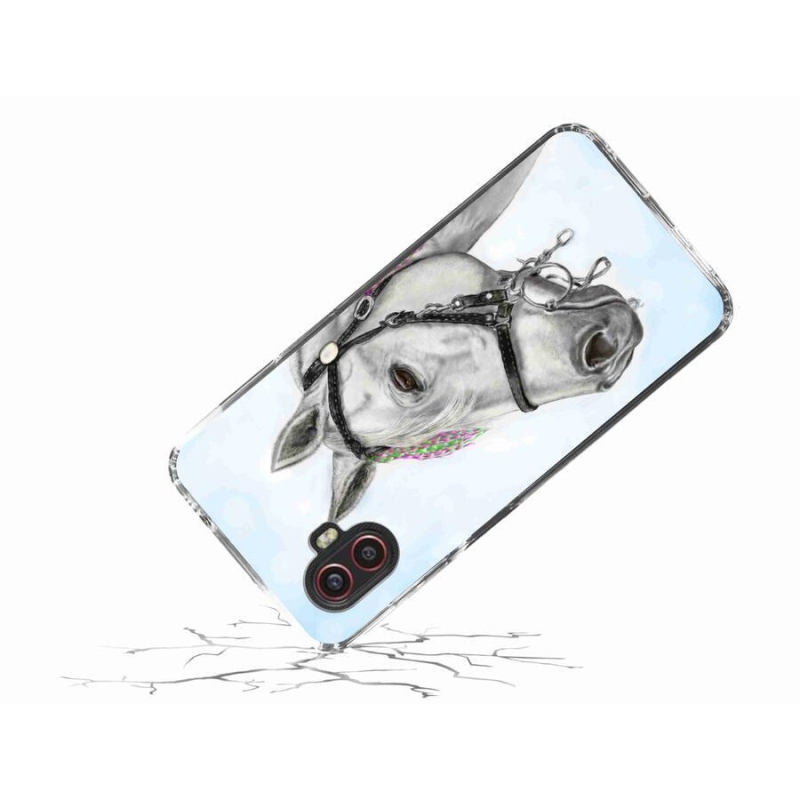 Gelový kryt mmCase na mobil Samsung Galaxy Xcover 6 Pro - bílý kůň 1