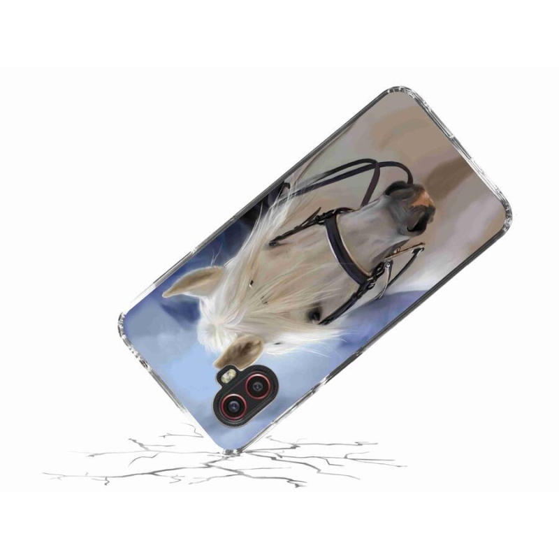 Gelový kryt mmCase na mobil Samsung Galaxy Xcover 6 Pro - bílý kůň