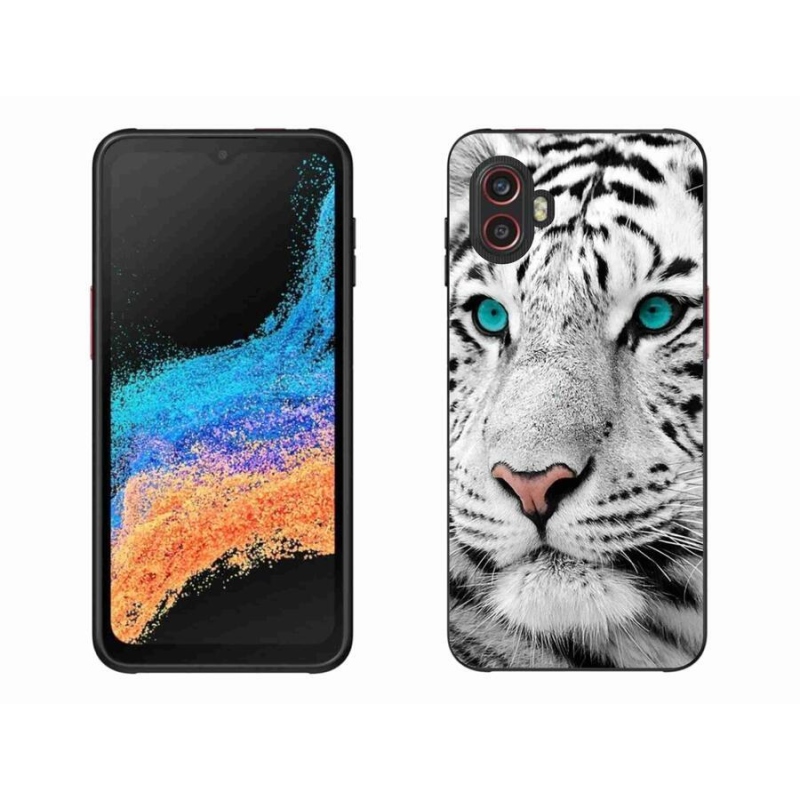 Gelový kryt mmCase na mobil Samsung Galaxy Xcover 6 Pro - bílý tygr