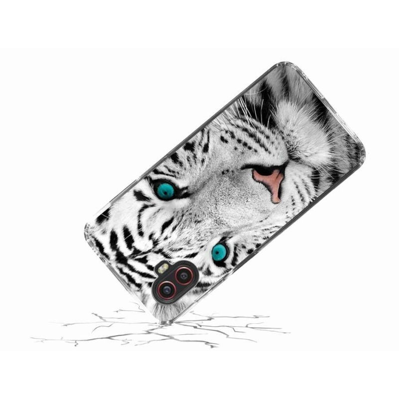 Gelový kryt mmCase na mobil Samsung Galaxy Xcover 6 Pro - bílý tygr