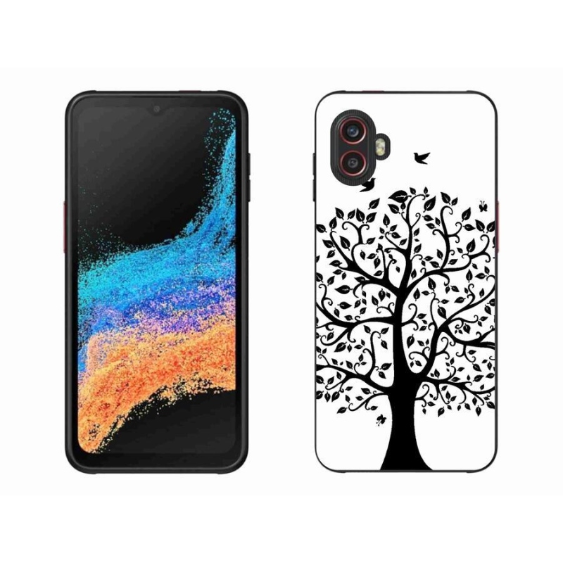 Gelový kryt mmCase na mobil Samsung Galaxy Xcover 6 Pro - černobílý strom