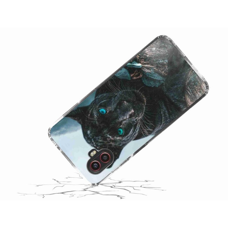 Gelový kryt mmCase na mobil Samsung Galaxy Xcover 6 Pro - černý panter
