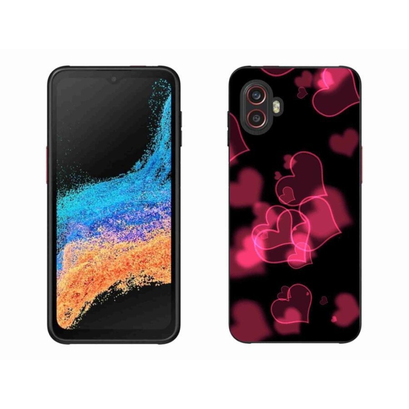 Gelový kryt mmCase na mobil Samsung Galaxy Xcover 6 Pro - červená srdíčka