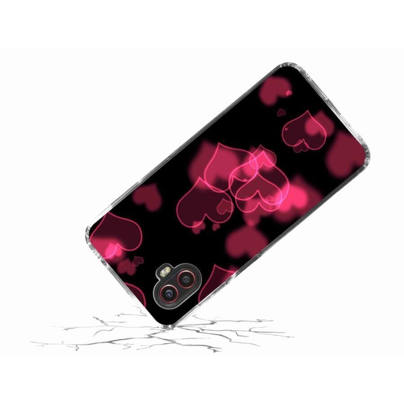 Gelový kryt mmCase na mobil Samsung Galaxy Xcover 6 Pro - červená srdíčka