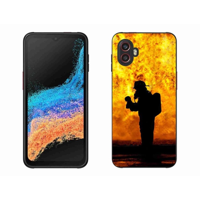 Gelový kryt mmCase na mobil Samsung Galaxy Xcover 6 Pro - hasič