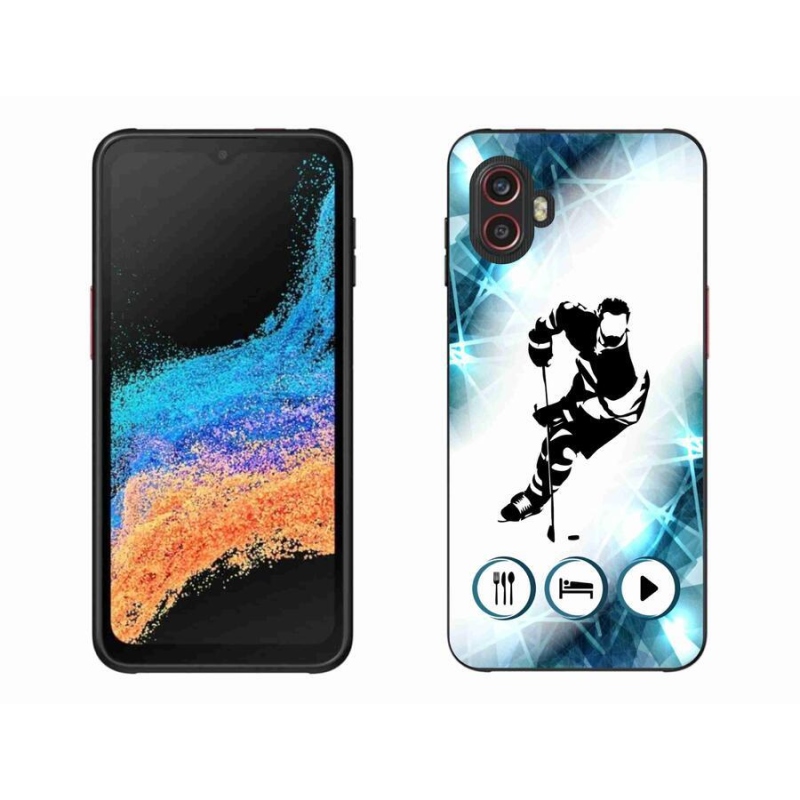 Gelový kryt mmCase na mobil Samsung Galaxy Xcover 6 Pro - hokej 1