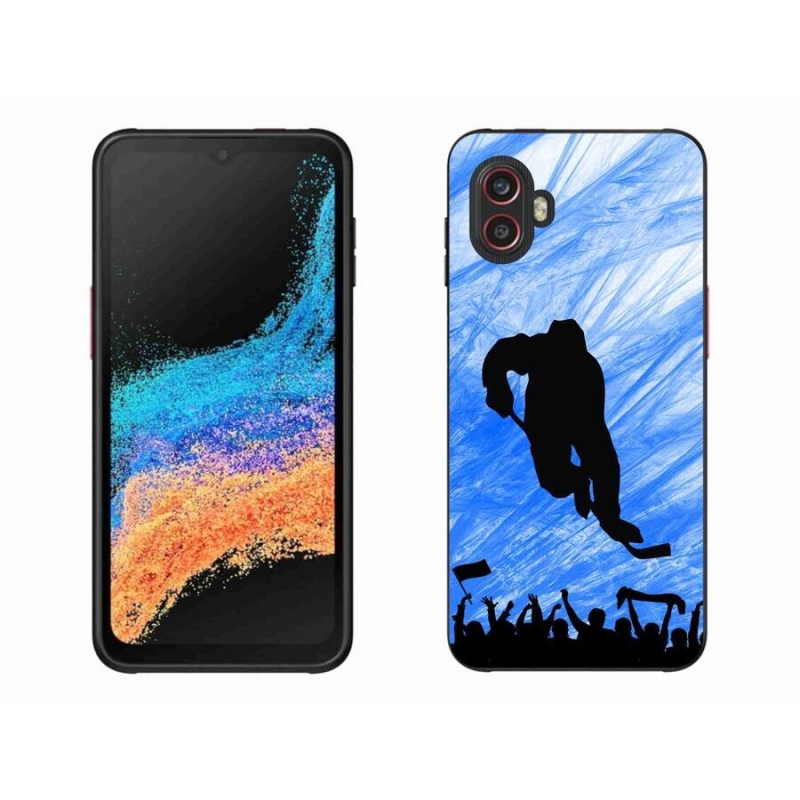 Gelový kryt mmCase na mobil Samsung Galaxy Xcover 6 Pro - hokejový hráč