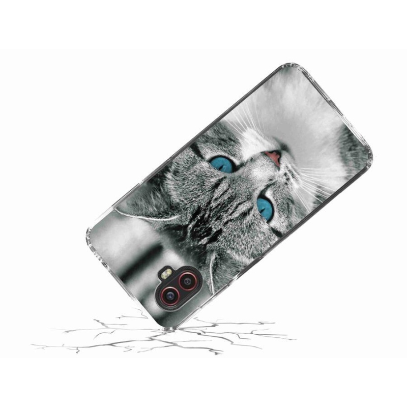 Gelový kryt mmCase na mobil Samsung Galaxy Xcover 6 Pro - kočičí pohled 1