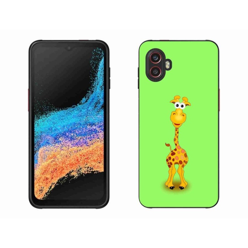 Gelový kryt mmCase na mobil Samsung Galaxy Xcover 6 Pro - kreslená žirafa