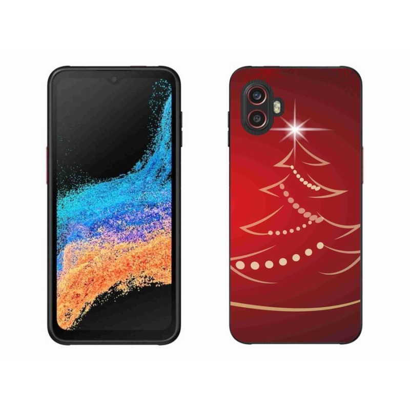 Gelový kryt mmCase na mobil Samsung Galaxy Xcover 6 Pro - kreslený vánoční stromek