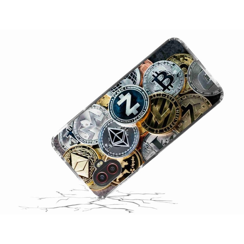 Gelový kryt mmCase na mobil Samsung Galaxy Xcover 6 Pro - kryptoměny