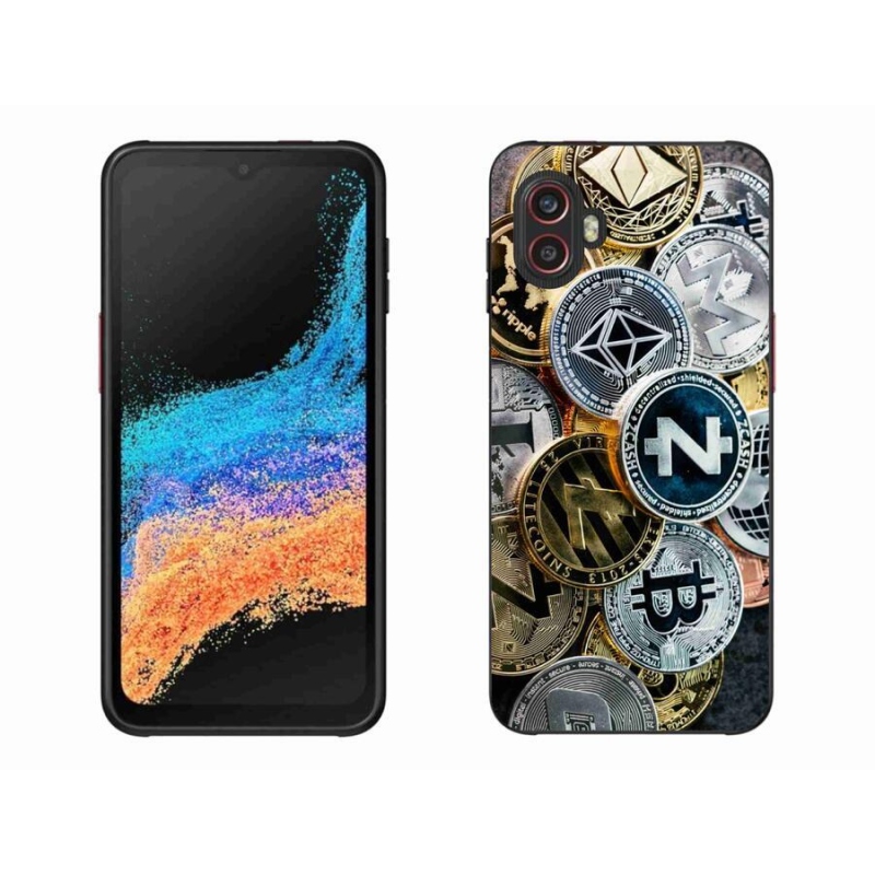 Gelový kryt mmCase na mobil Samsung Galaxy Xcover 6 Pro - kryptoměny