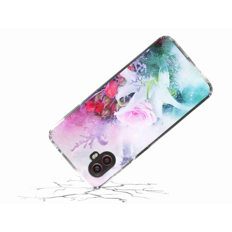 Gelový kryt mmCase na mobil Samsung Galaxy Xcover 6 Pro - květiny 4