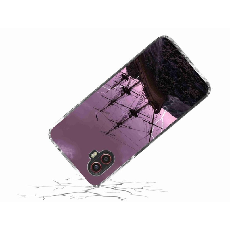 Gelový kryt mmCase na mobil Samsung Galaxy Xcover 6 Pro - loď v bouři
