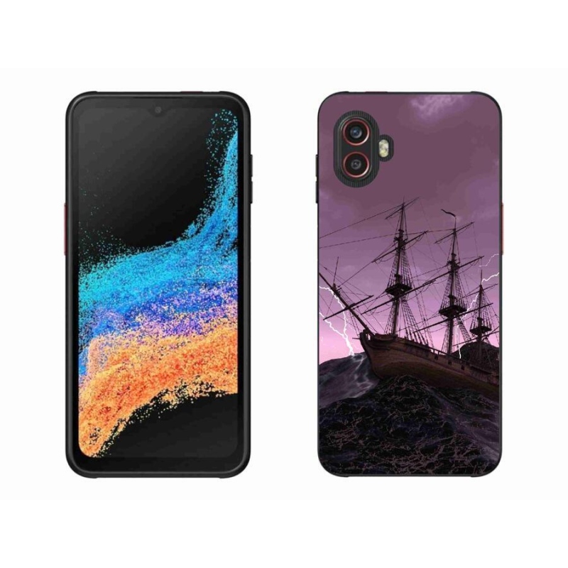 Gelový kryt mmCase na mobil Samsung Galaxy Xcover 6 Pro - loď v bouři