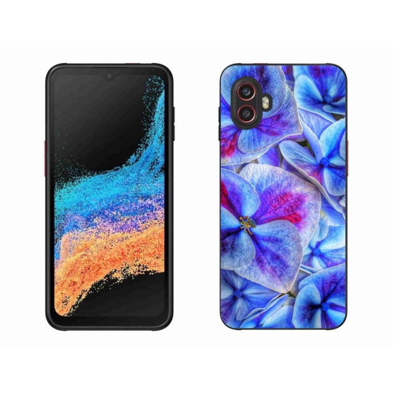 Gelový kryt mmCase na mobil Samsung Galaxy Xcover 6 Pro - modré květy 1