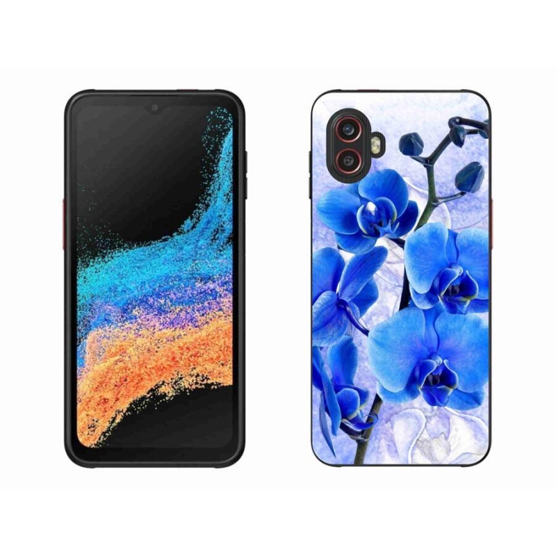Gelový kryt mmCase na mobil Samsung Galaxy Xcover 6 Pro - modré květy