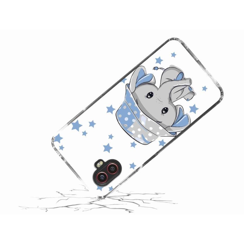 Gelový kryt mmCase na mobil Samsung Galaxy Xcover 6 Pro - modrý slon
