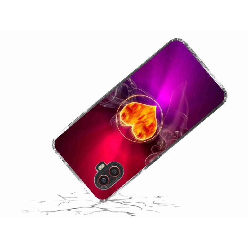 Gelový kryt mmCase na mobil Samsung Galaxy Xcover 6 Pro - ohnivé srdce
