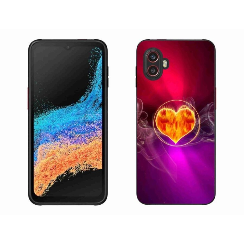 Gelový kryt mmCase na mobil Samsung Galaxy Xcover 6 Pro - ohnivé srdce