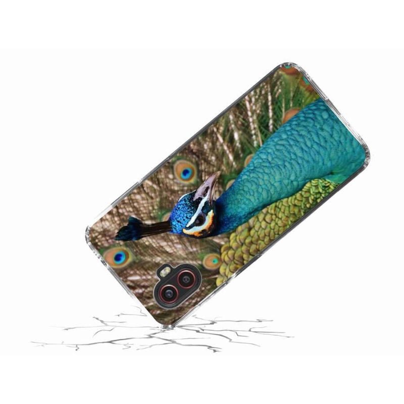 Gelový kryt mmCase na mobil Samsung Galaxy Xcover 6 Pro - páv
