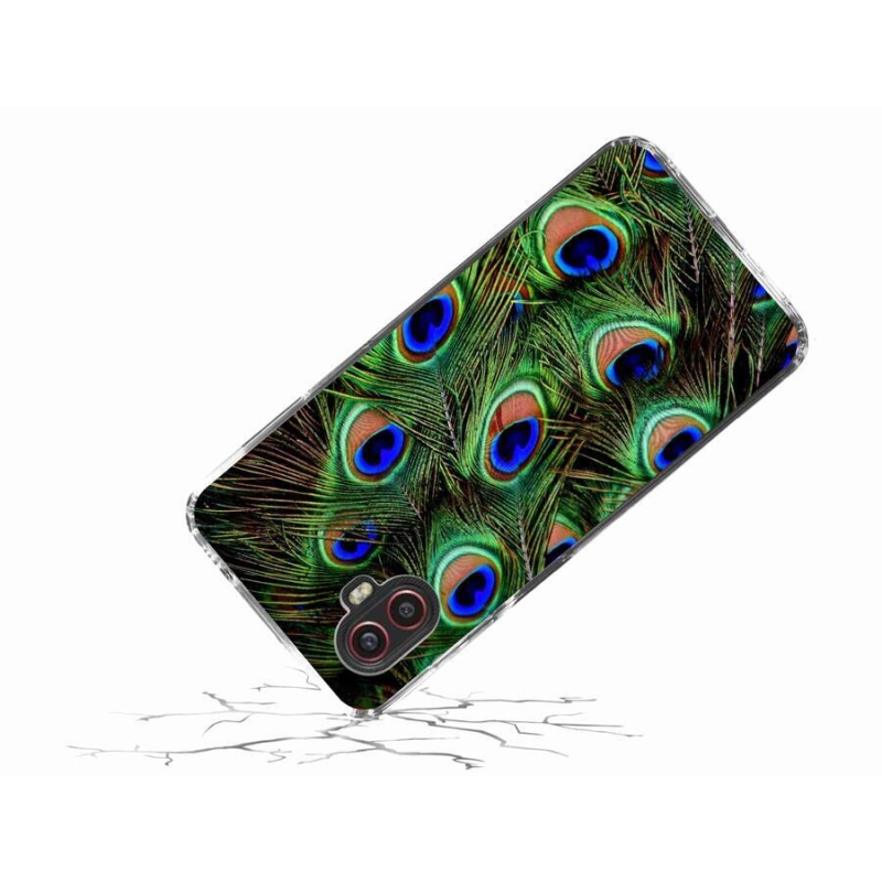 Gelový kryt mmCase na mobil Samsung Galaxy Xcover 6 Pro - paví peří