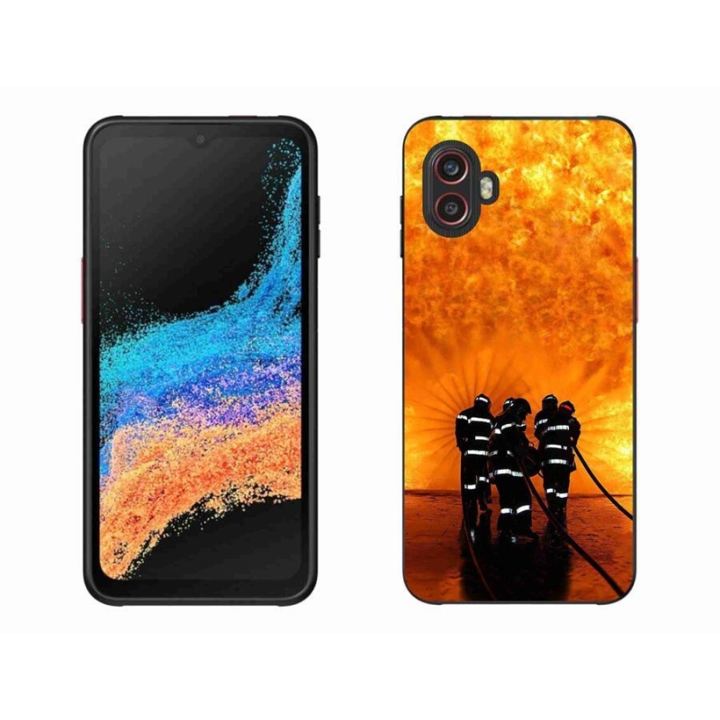 Gelový kryt mmCase na mobil Samsung Galaxy Xcover 6 Pro - požár