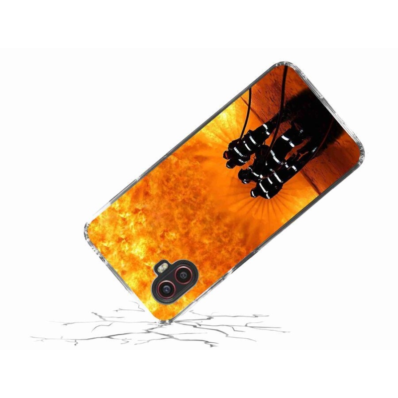 Gelový kryt mmCase na mobil Samsung Galaxy Xcover 6 Pro - požár