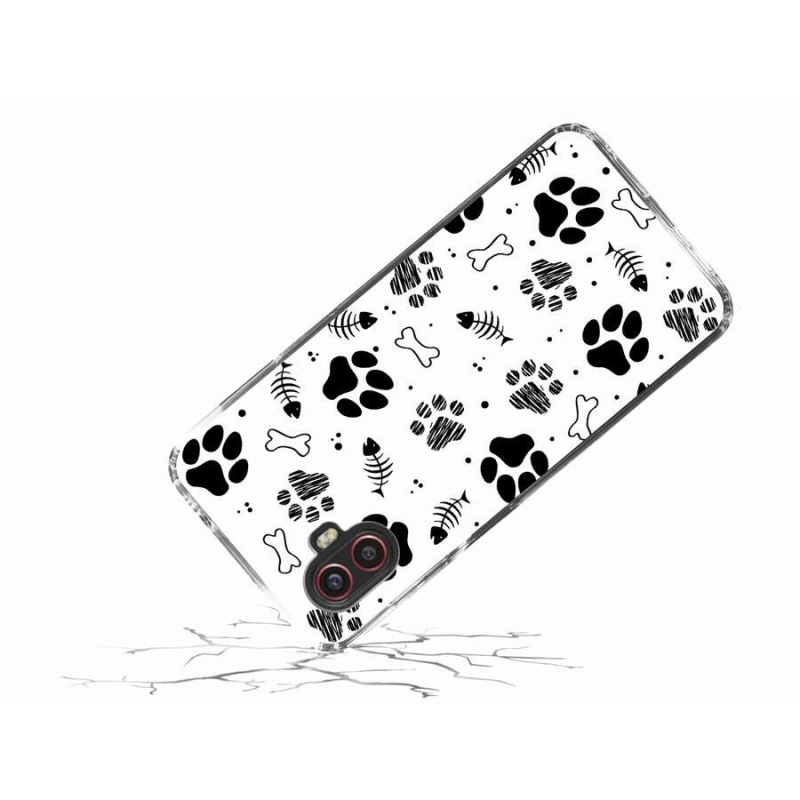 Gelový kryt mmCase na mobil Samsung Galaxy Xcover 6 Pro - psí tlapky 1
