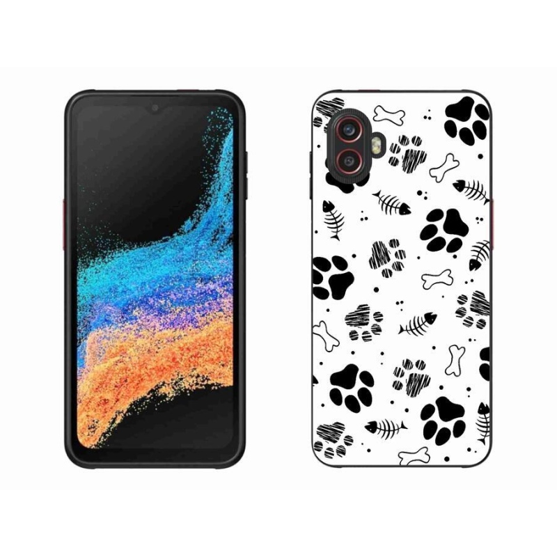 Gelový kryt mmCase na mobil Samsung Galaxy Xcover 6 Pro - psí tlapky 1