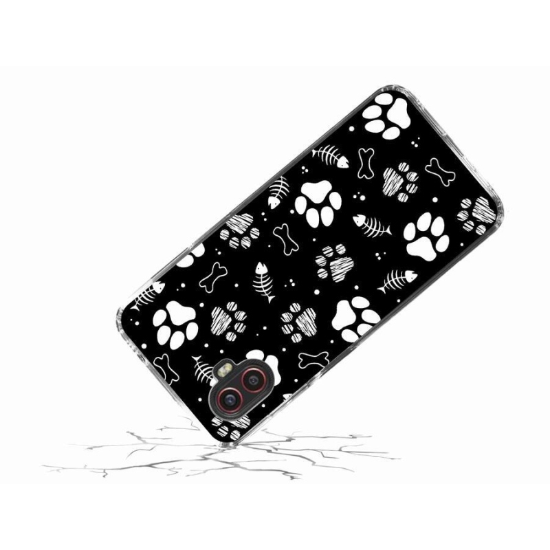Gelový kryt mmCase na mobil Samsung Galaxy Xcover 6 Pro - psí tlapky