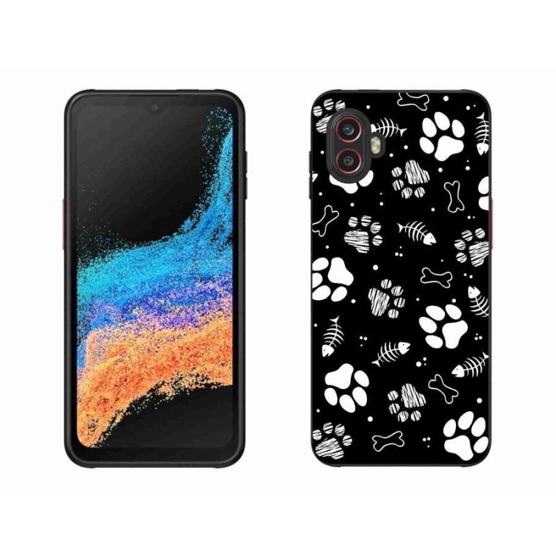 Gelový kryt mmCase na mobil Samsung Galaxy Xcover 6 Pro - psí tlapky