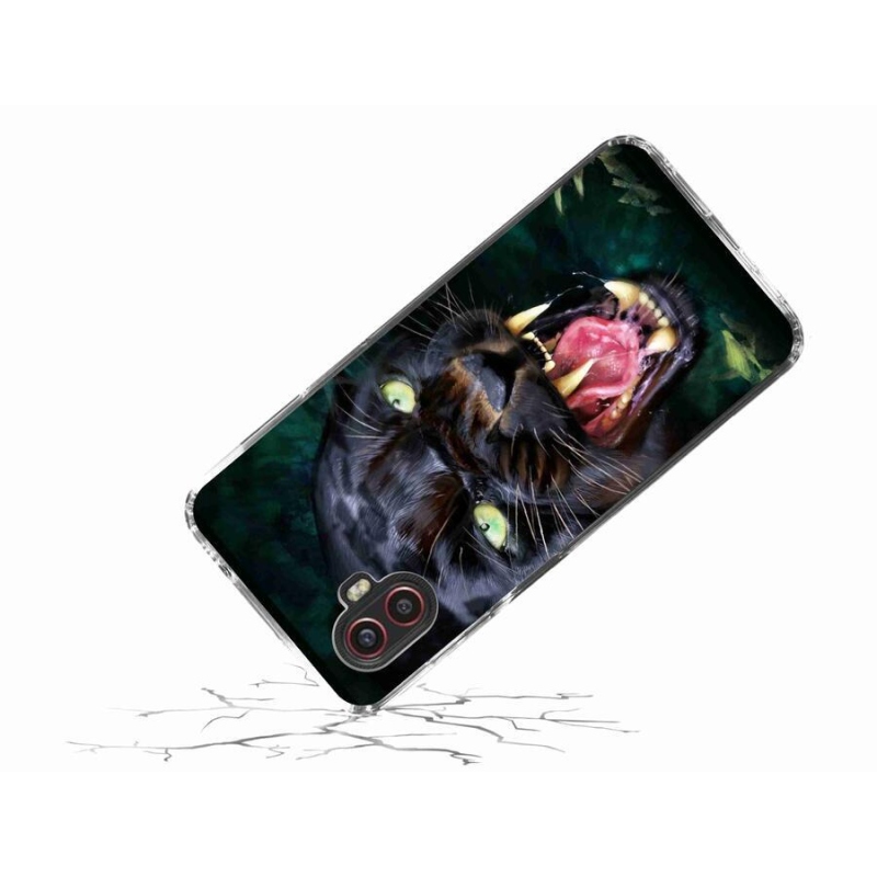 Gelový kryt mmCase na mobil Samsung Galaxy Xcover 6 Pro - rozzuřený černý panter