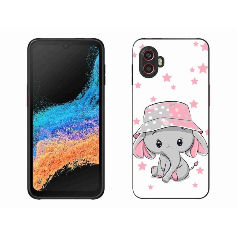 Gelový kryt mmCase na mobil Samsung Galaxy Xcover 6 Pro - růžový slon