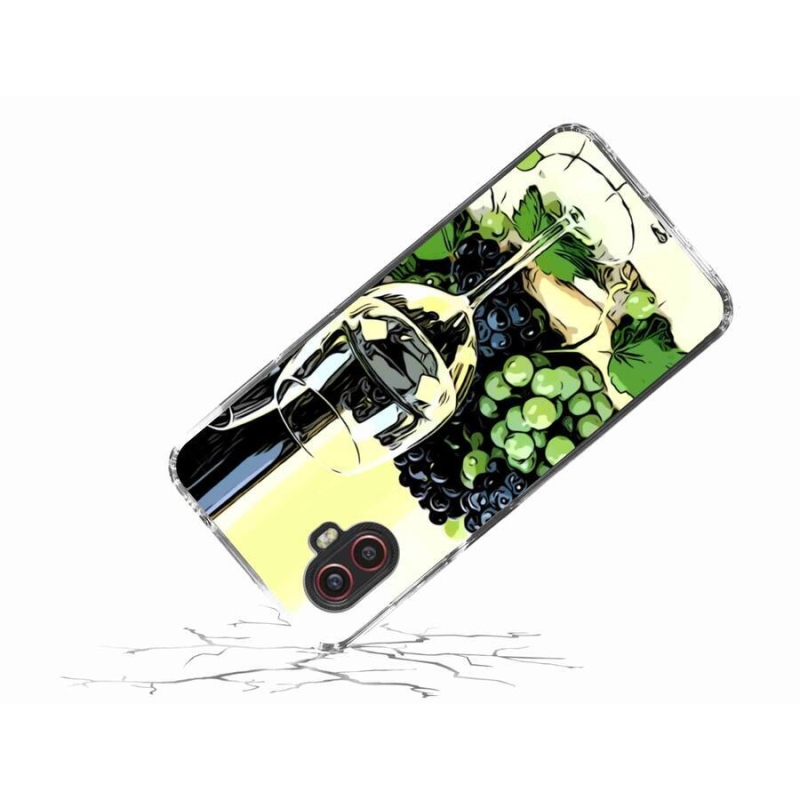Gelový kryt mmCase na mobil Samsung Galaxy Xcover 6 Pro - sklenka vína