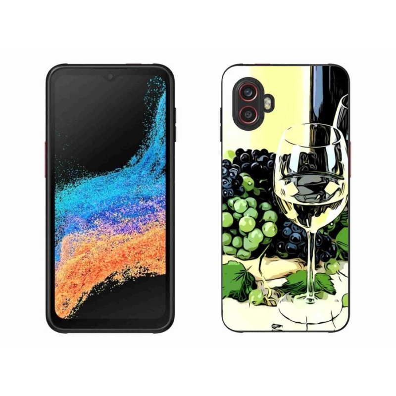 Gelový kryt mmCase na mobil Samsung Galaxy Xcover 6 Pro - sklenka vína