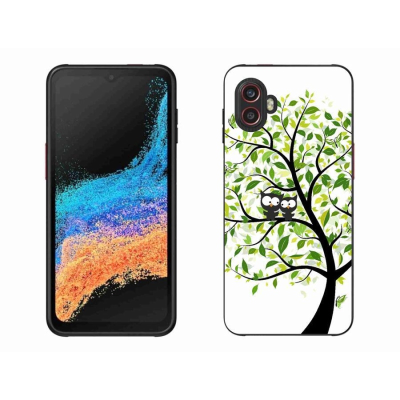 Gelový kryt mmCase na mobil Samsung Galaxy Xcover 6 Pro - sovičky na stromě
