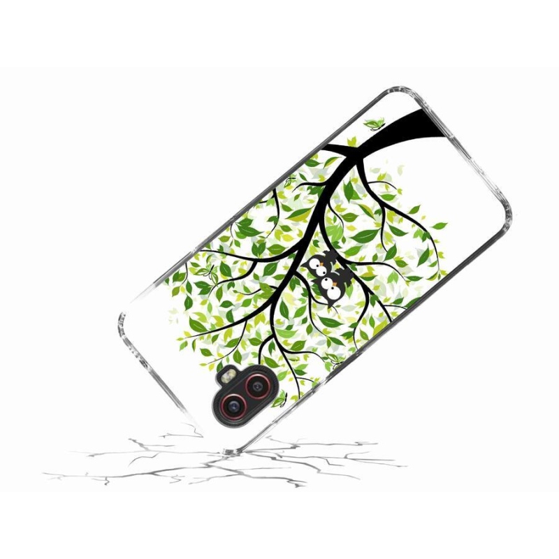 Gelový kryt mmCase na mobil Samsung Galaxy Xcover 6 Pro - sovičky na stromě