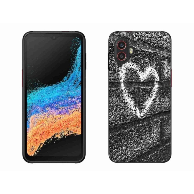 Gelový kryt mmCase na mobil Samsung Galaxy Xcover 6 Pro - srdce na zdi