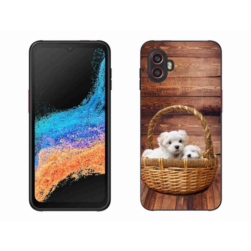 Gelový kryt mmCase na mobil Samsung Galaxy Xcover 6 Pro - štěňátka