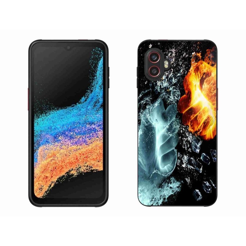 Gelový kryt mmCase na mobil Samsung Galaxy Xcover 6 Pro - voda a oheň