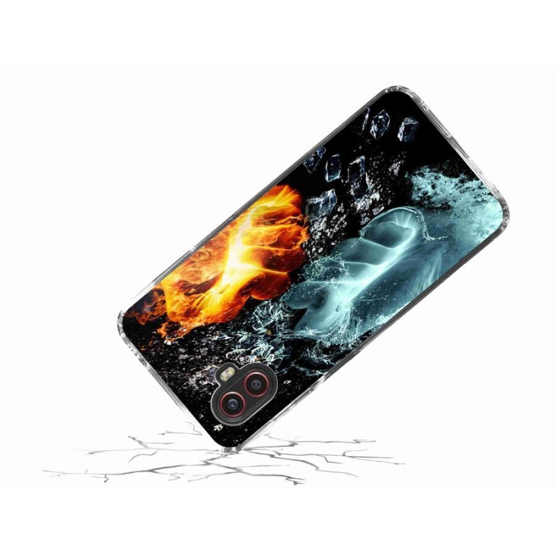 Gelový kryt mmCase na mobil Samsung Galaxy Xcover 6 Pro - voda a oheň